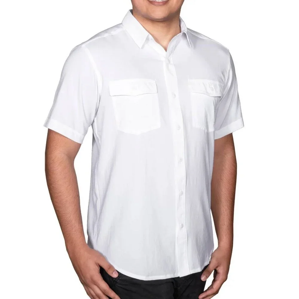 Columbia Men's Short‎ Sleeve Woven Shirt Features:      Omni-Shade™ UPF 4…